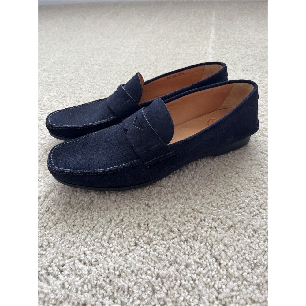 Church's Karl Blue Suede Loafers Mens Size 7M Leather Casual Made in Italy